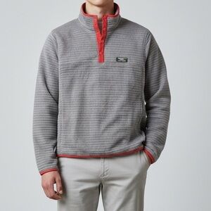LL Bean Men's Airlight Knit Pullover Size Large Gray